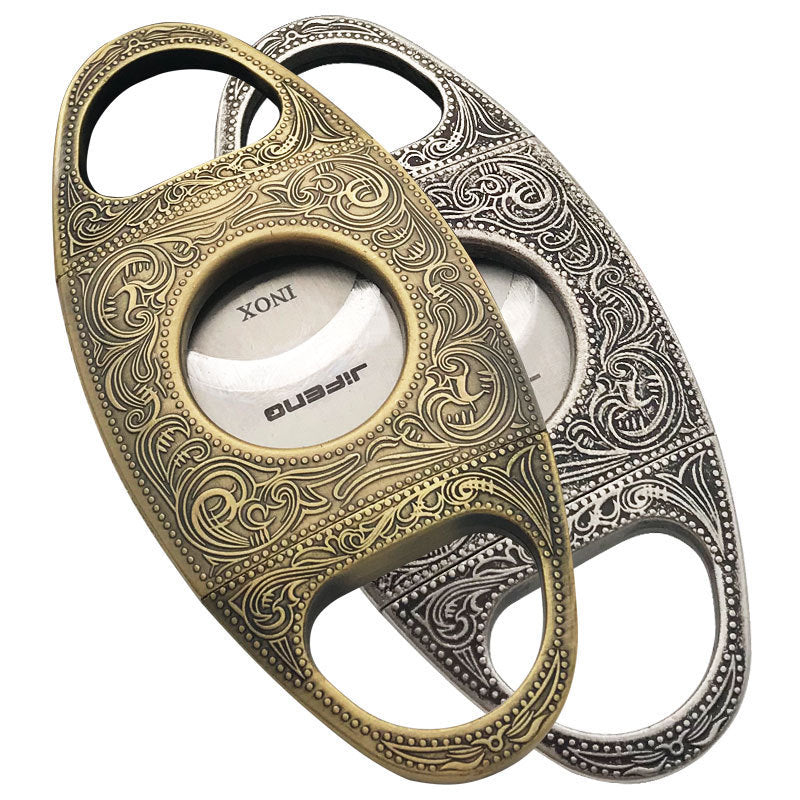 Pure Copper Cigar Cutter Stainless Steel Double Edged Metal Pliers Tool Accessories Cigar Holder